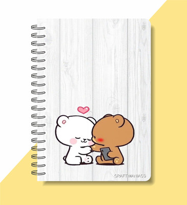 craft maniacs MILK & MOCHA 2023 COLLECTION A5 Notebook RULED 160 Pages(Multicolor)