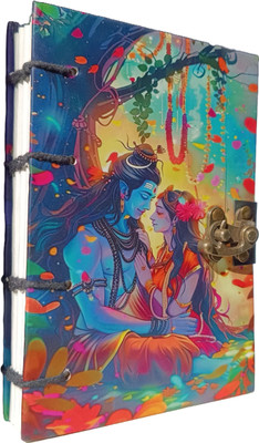 ALAYANACRAFTS Handmade A5 Note Book UNRULLED 200 Pages(MULTICOLOR_1, Blue)