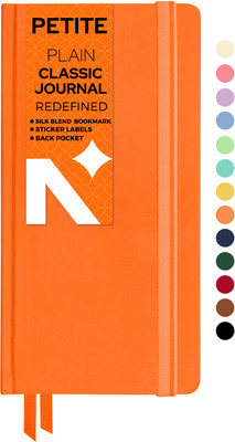 NEORAH - Unruled Journal Notebook - 110 GSM - Office Hardcover Notebook - Regular Notebook PLAIN 160 Pages(Orange)