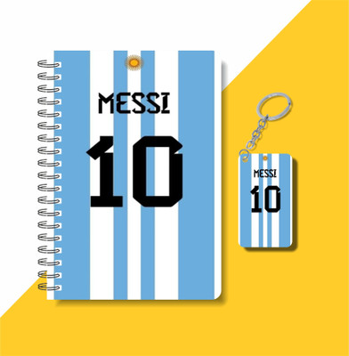 craft maniacs FOOTBALLER DIARY & KEYCHAIN A5 Diary RULED 100 Pages(Multicolor)