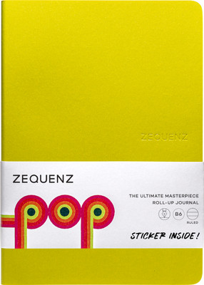 Zequenz POP Pacman B6 Size Ruled 120 Pages 80gsm Light Weight 360 Degree Openable B6 Notebook Ruled 120 Pages(Yellow)