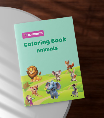 RJPRINTS Staple-Bound Coloring Book A4 Note Pad Plain 25 Pages(Multicolor, Pack of 5)