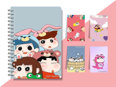 craft maniacs SHINCHAN 2023 NOTEBOOK COLLECTION A5 Diary RULED 160 Pages(White)