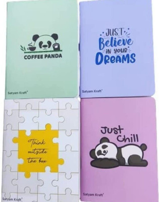 Satyam Kraft Notebook Mini Diary for Kids and Office Use 40 Pages(Multicolor, Pack of 4)