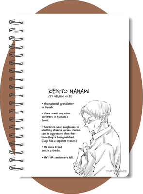 craft maniacs JUJUTSU DIARY COLLECTION A5 Notebook RULED 160 Pages(Multicolor)
