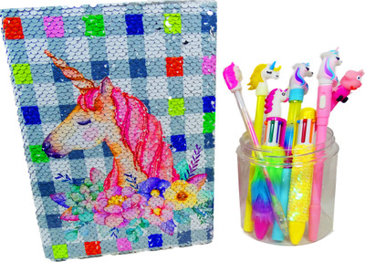 poksi Combo A5 Gift Set Ruled 100 Pages(Multicolor, Pack of 8)