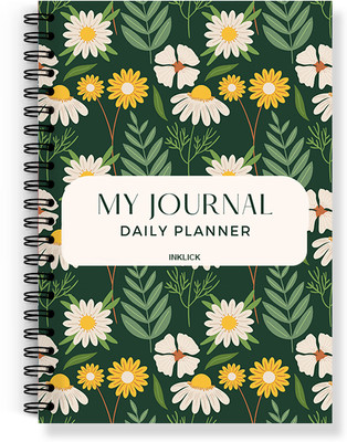 INKLICK Daily Planner Journal Undated, Plan Your Day, Manage to-do List (P1) A5 Diary Rule 144 Pages(Multicolor)
