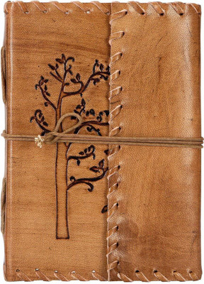 Rjkart Handmade Leather Dairy A5 Diary Unruled 200 Pages(Brown)