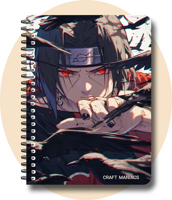 craft maniacs ITACHI UCHIHA DIARY A5 Notebook RULED 120 Pages(Multicolor)