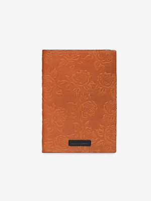 ALLAN FEDER Leather A5 Diary Ruled 100 Pages(Orange)