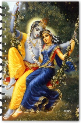 ESCAPER Radha Krishna Jhula Diary (RULED), Radha Krishna Diary, Devotional Dairy, God Diary, Designer Diary, Journal, Notebook, Notepad A5 Diary Ruled 160 Pages(Multicolor)