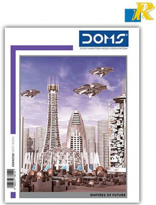 DOMS DDOMS A4 124 Pages Un Ruled Pack 6 o A4 Notebook Un Ruling 124 Pages(Multicolor)
