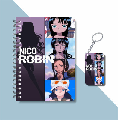 craft maniacs ONE PIECE NOTEBOOK & KEYCHAIN A5 Diary RULED 160 Pages(Black)
