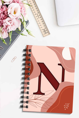 DI-KRAFT N Printed Wiro Binding Diary ||Name Printed Diary For School/Collage A5 Diary Unruled 200 Pages(Biege 3)