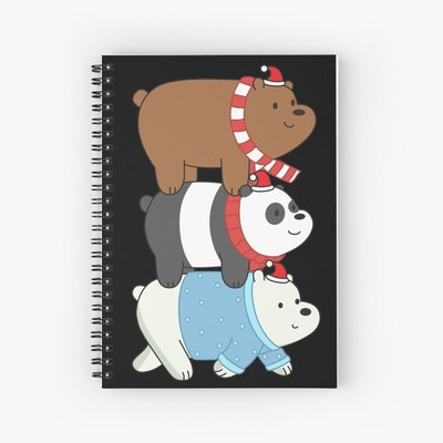 craft maniacs BARE BEARS 2023 COLLECTION A5 Notebook RULED 160 Pages(Multicolor)