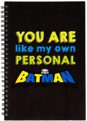 FUNCART You are My Personal Batman Spiral A5 Notebook One Sided Ruled 160 Pages(Multicolor)