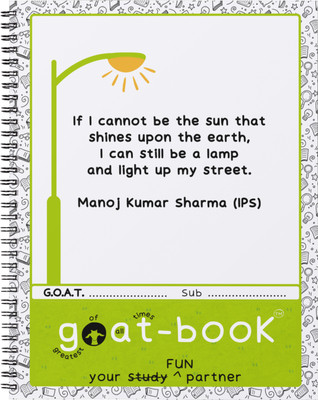 Goat Spiral Bound A4 Notebook Unruled 200 Pages(White)