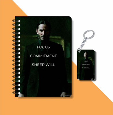 craft maniacs JOHN WICK 2023 NOTEBOOK COLLECTION A5 Notebook RULED 160 Pages(Red)