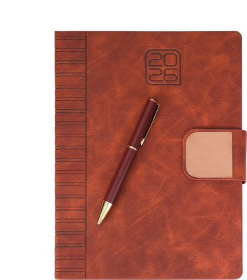 Scribelle Diary 2026 B5 Diary Single Rule 365 Pages(Brown)