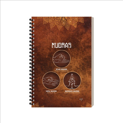 ESCAPER Mudras Fitness Diary, Spiral Binding Notebook, Notepad For Writing A5 Diary Ruled 160 Pages(Mudras)