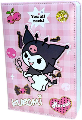 AMANVANI Kuromi Diary For Kids Personal Notebook Return Gift Diary for Kids Random Design A5 Diary ruled 110 Pages(Purple, Pink)