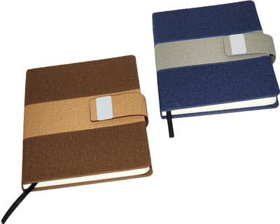 Dacto2pick HANDMADE PU NOTE BOOK A5 Note Book RULED 200 Pages(Brown, Pack of 2)
