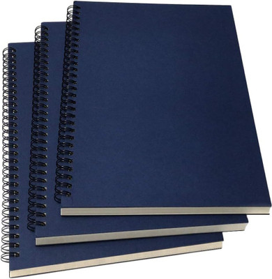 INNAXA Subject Notebooks,50 Sheets (100 Pages) Pack of 3 A5 Notebook Unruled 100 Pages(Blue, Pack of 3)