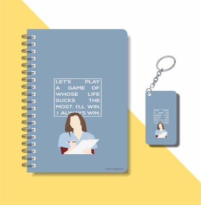 craft maniacs 2023 DOCTOR DIARY + KEYCHAIN A5 Notebook RULED 160 Pages(Multicolor)