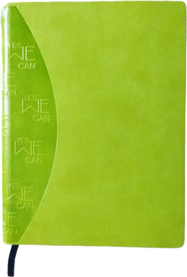 one degree attitude Premium 80GSM Yes We Can A5 Note Book Ruled 208 Pages(Lemon Green)