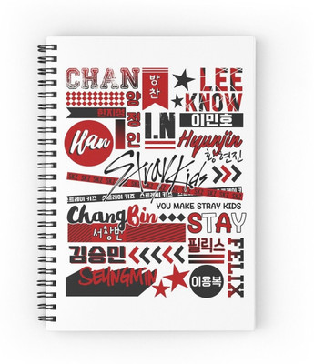 craft maniacs STRAY KIDS DIARIES 2025 A5 Notebook RULED 160 Pages(Black)