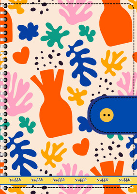 Scribble Handcrafted Flower Spiro Hard Bound Gift Doodle Diary Journal A5 Diary Unruled 60 Pages(Multicolor, Blue, Orange, Green, Pink)