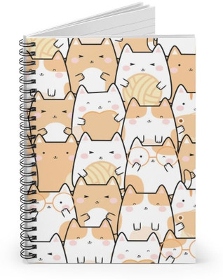 craft maniacs 2024 CAT COLLECTION A5 Note Book RULED 160 Pages(Multicolor)