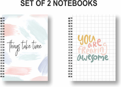 ROT RIX Notebook A5 Diary Ruled 144 Pages(Multicolor, Pack of 2)