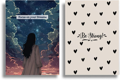 SMART FLOOR Cute diary A5 Diary Unruled 80 Pages(Blue,Grey, Pack of 2)