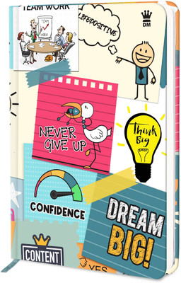 Diarymart Dream Big Hardcover Journal Notebook Diary For Office A5 Diary Ruled 192 Pages(Multicolor)