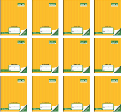 ECONAMA Recyclable::Single Line::A5 Notebook::eco friendly A5 Notebook Single Line 172 Pages(Brown, Pack of 12)