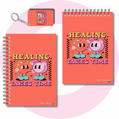 craft maniacs 2025 NOTEBOOKS A6 Diary UNRULED 100 Pages(Red, Pack of 2)