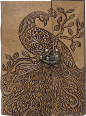 Rjkart Handmade Leather Dairy A5 Diary Unruled 200 Pages(Brown)