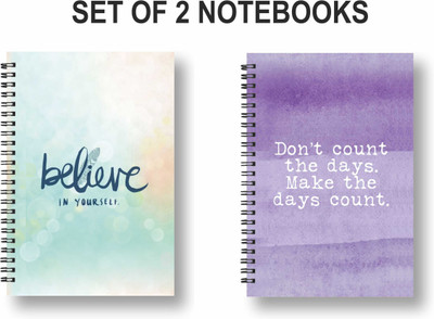 ROT RIX combo of 2 Notebooks A5 Diary Ruled 144 Pages(Multicolor, Pack of 2)