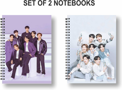 ROT RIX combo of 2 Notebooks A5 Diary Ruled 144 Pages(Multicolor, Pack of 2)