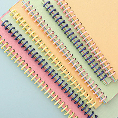 HICOBER Notepad Photo Loose-Leaf Snap, Leaf Spiral Book Circle, Cuttable Binding Clip Regular Notebook 30 Rings 80 Pages(Multicolor, Pack of 4)