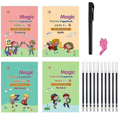 HamariDukaan Reusable A5 Note Book Ruled 64 Pages(Multicolor, Pack of 4)