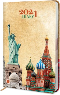 Jhingalala Hardbound Executive New Year Diary 2024 with Dates A5 Diary With Ruled Pages and Daily Monthly Planner, 344 Pages(Multicolor)