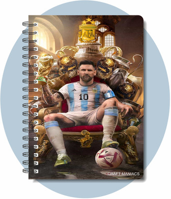 craft maniacs FOOTBALLER DIARY A5 Notebook RULED 120 Pages(Multicolor)
