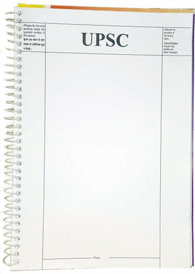 Mobilenest a4 A4 Notebook Spiral UPSC Mains Answer Writing Booklet 70gsm quality(multicolor,cover ) 200 Pages(White, Pack of 4)
