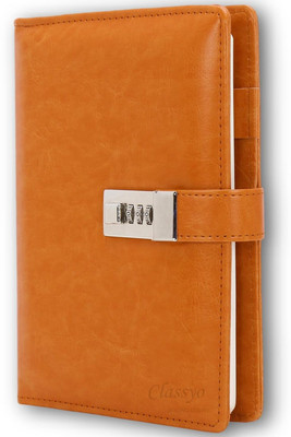 FLOSTRAIN Diary A5 Diary Ruled 192 Pages(Brown)