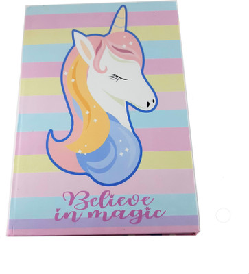 Paper Bear Unicorn A4 Diary ruled 160 Pages(Multicolor)