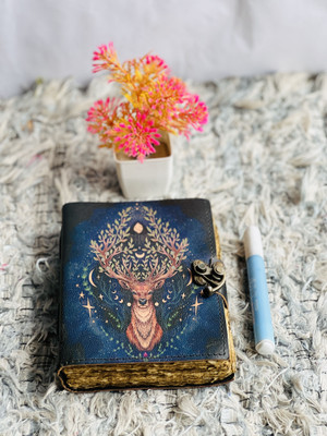 KRINTERNATIONAL Mystical Deer Moon Diary A6 Diary UNRULED 200 Pages(Multicolor)