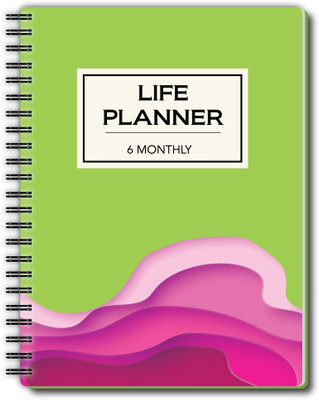 Nourish Life A5 Planner/Organizer Ruled 200 Pages(Green)