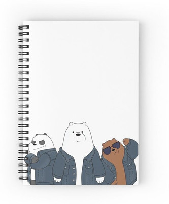 craft maniacs BARE BEARS 2023 COLLECTION A5 Notebook RULED 160 Pages(Multicolor)